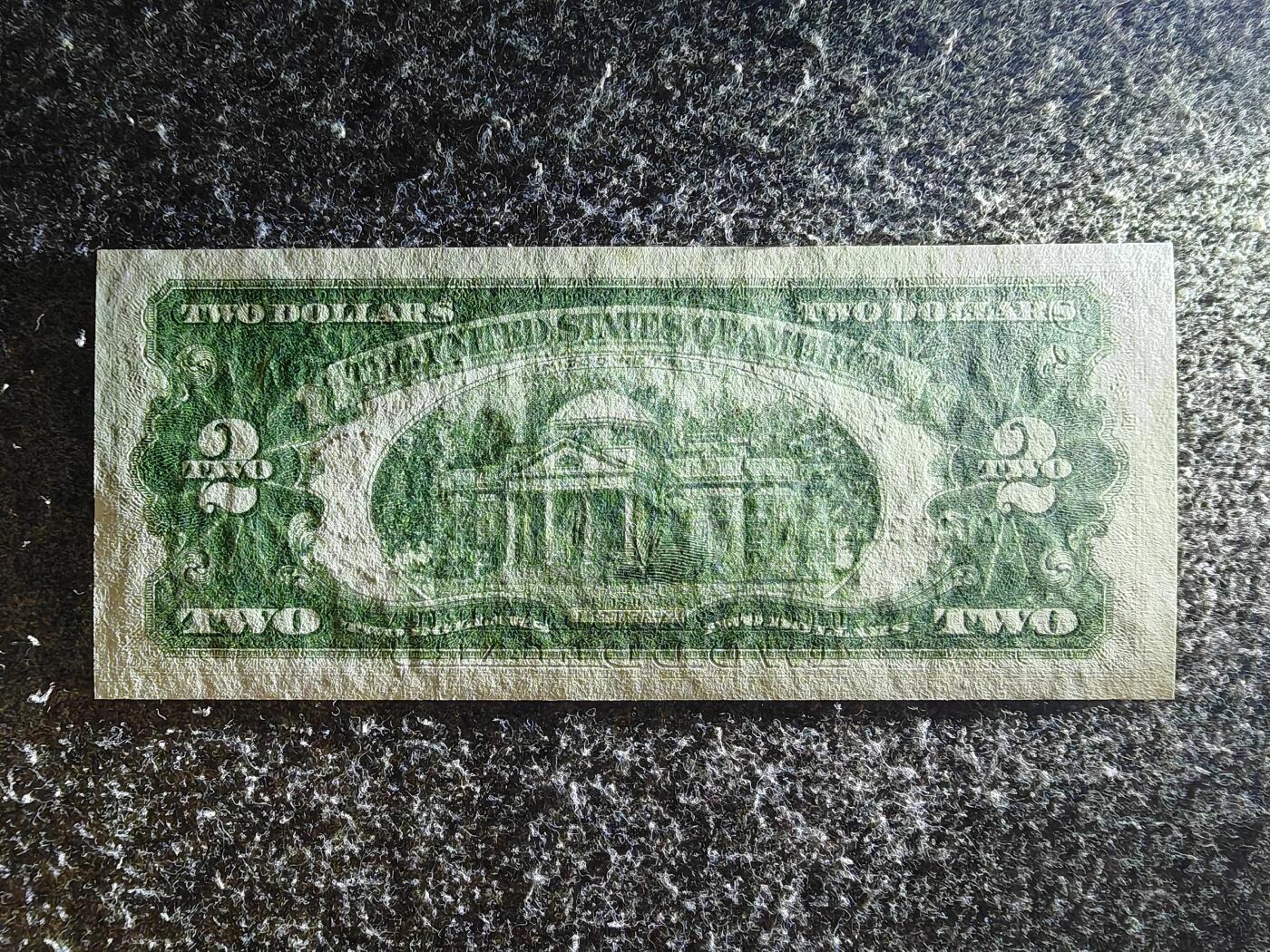 【礼羽收藏】🌏世界钱币拍卖126期 【A04428269A】美国，1963年2美金无序列A版A冠，红色库印，首发冠