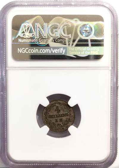 博洋堂世界钱币拍卖第162期（全场包邮） NGC AU55 丹麦1870年4Skilling Rigsmont银币