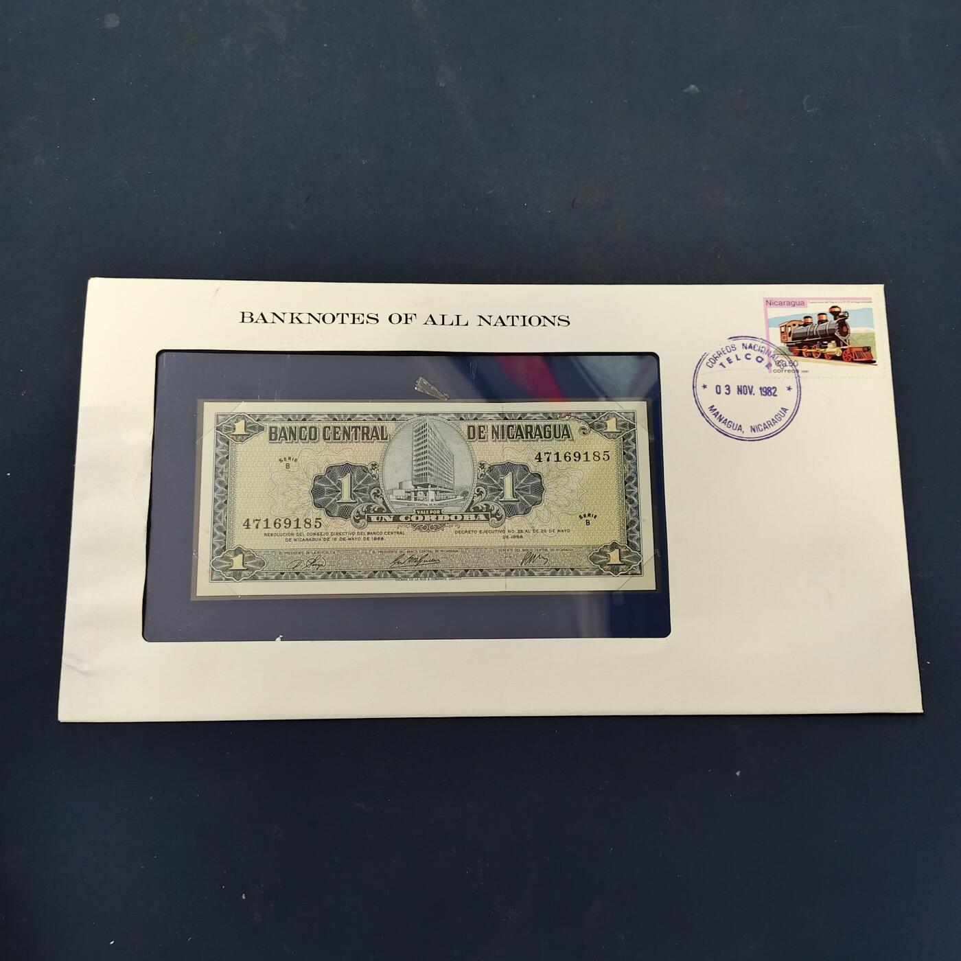 【全场包邮】纯粹捡漏拍506场-持续更新中 【富兰克林·世界各国纸钞系列邮币封】尼加拉瓜共和国