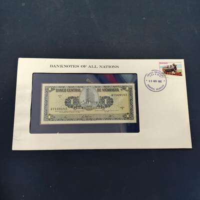 【全场包邮】纯粹捡漏拍506场-持续更新中 - 【富兰克林·世界各国纸钞系列邮币封】尼加拉瓜共和国