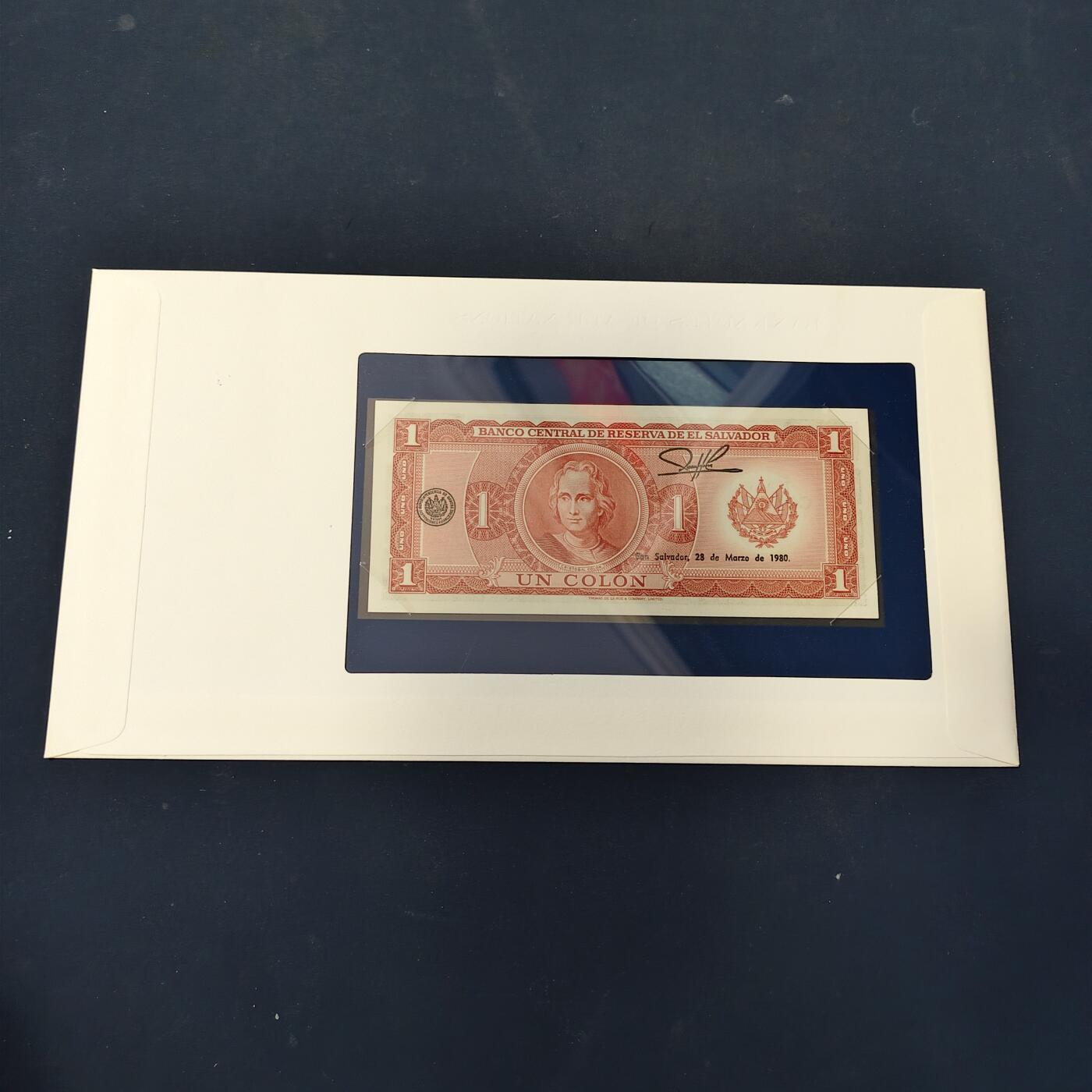 【全场包邮】纯粹捡漏拍506场-持续更新中 【富兰克林·世界各国纸钞系列邮币封】萨尔瓦多共和国