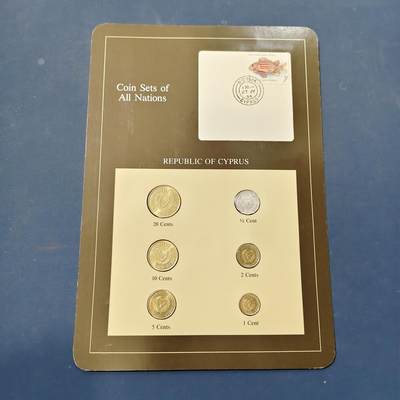 【全场包邮】纯粹捡漏拍506场-持续更新中 - 【富兰克林·世界各国硬币系列邮币卡】塞浦路斯共和国