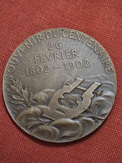 橙子收藏第四期 1902年法国 维克多·雨果百年诞辰纪念青铜大铜章法国，新艺术运动时期顶级章牌雕刻师让-克洛德·沙普兰（J.-C. CHAPLAIN）创作