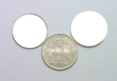 【银】可评级 德国一战1917年G版1/2马克银币 开卷原光 - 【银】可评级 德国一战1917年G版1/2马克银币 开卷原光