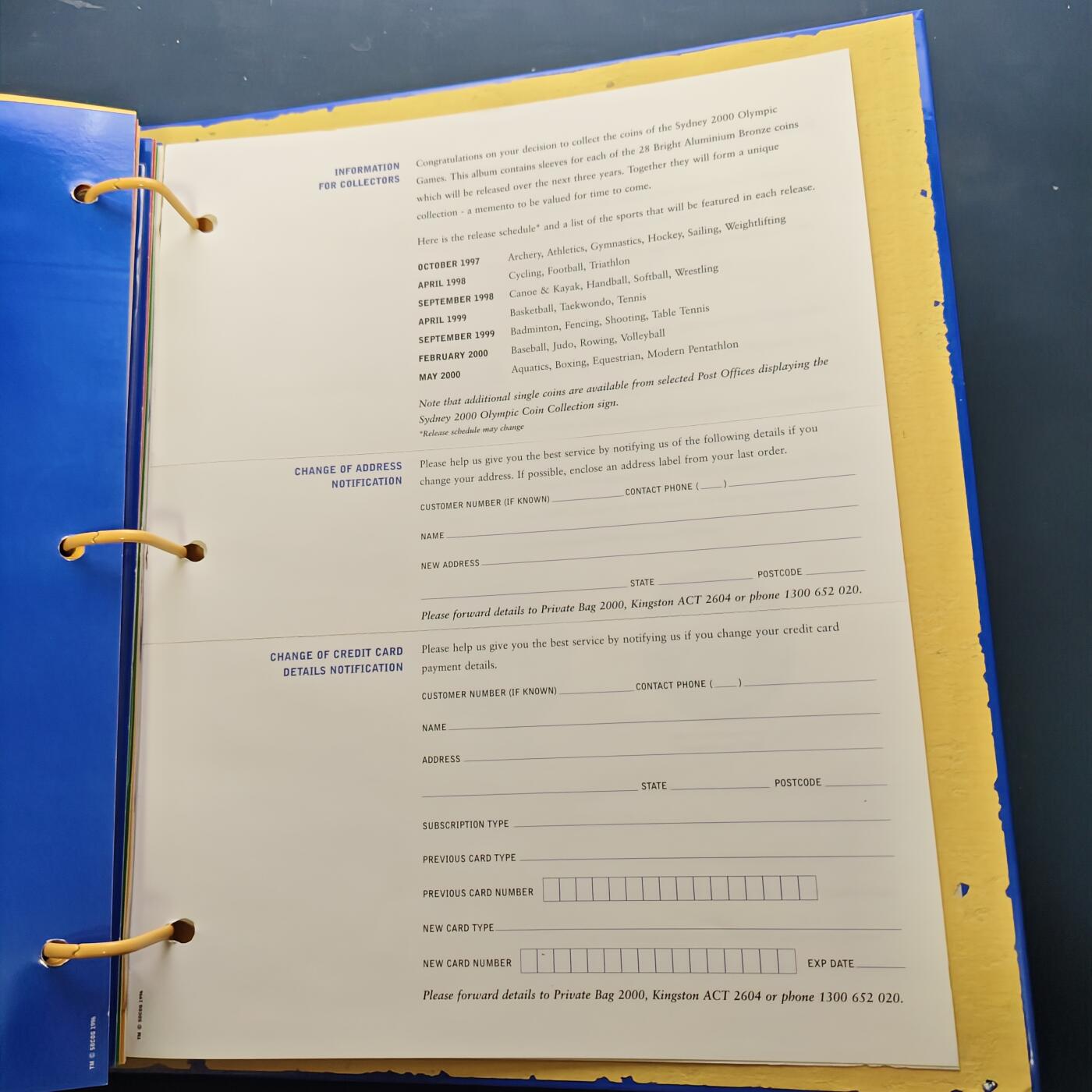 【全场包邮】纯粹捡漏拍507场-持续更新中 澳大利亚2000年5元悉尼奥运会官方卡装纪念币28枚全套活页收藏册-盒证全