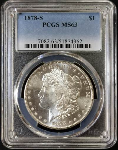 甄臻铺-世界币章拍卖（第52期），甄品场拍品征集中，送拍享返佣金等优惠多多 - PCGS-MS63 1878年摩根，首发年份PL质感