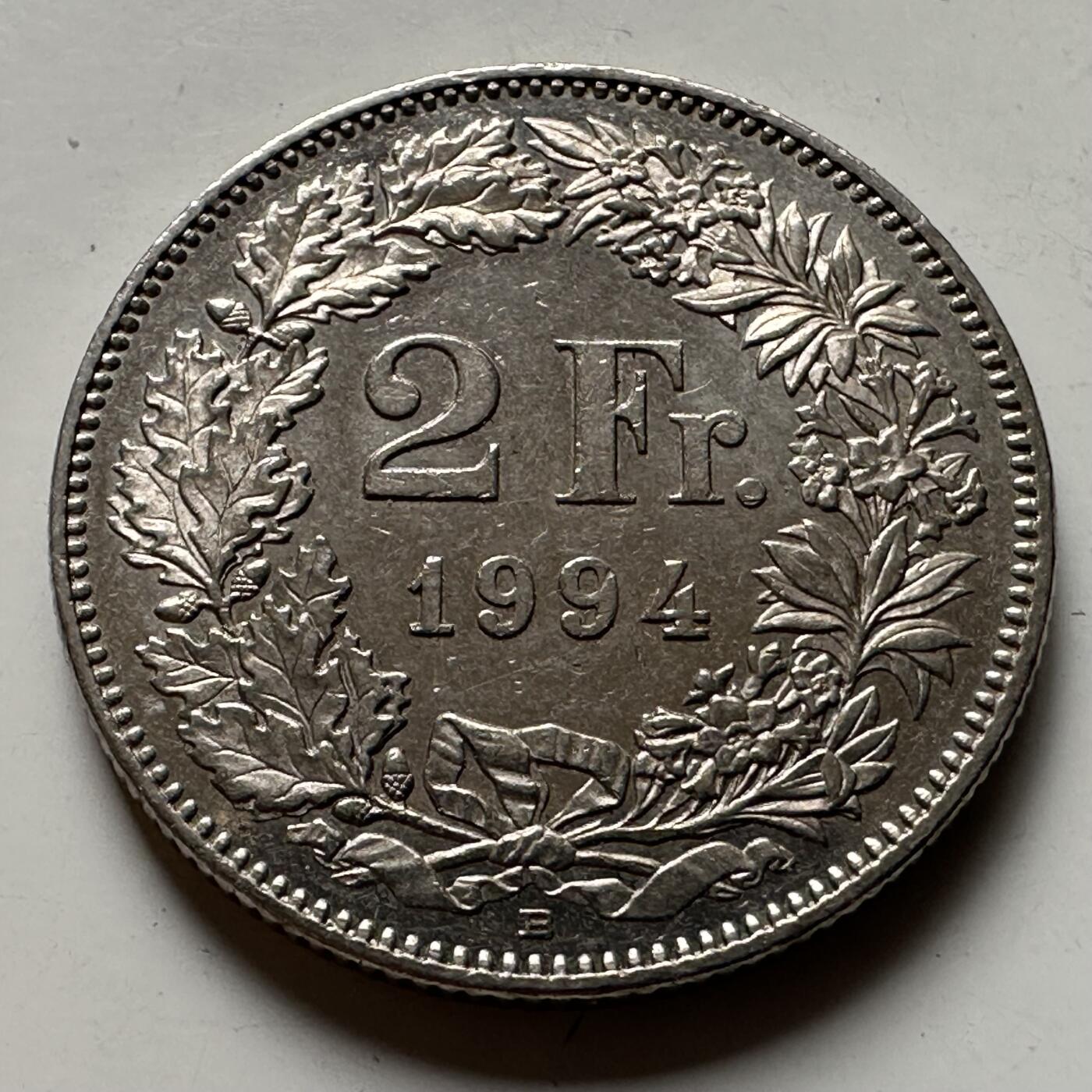 🌹外币初藏🌹🐯2026年第21场 正月十五正常发货 瑞士1994年2法郎