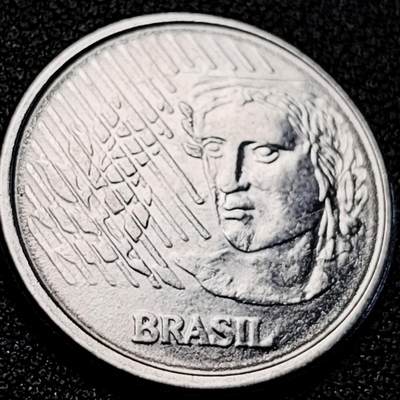 泉币菌-第200场- 新年快乐 新年第8场 本场拍品多 请提前出价（正月十五统一发货） - 橄榄枝女神 巴西10克鲁塞罗硬币 1997年 22mm