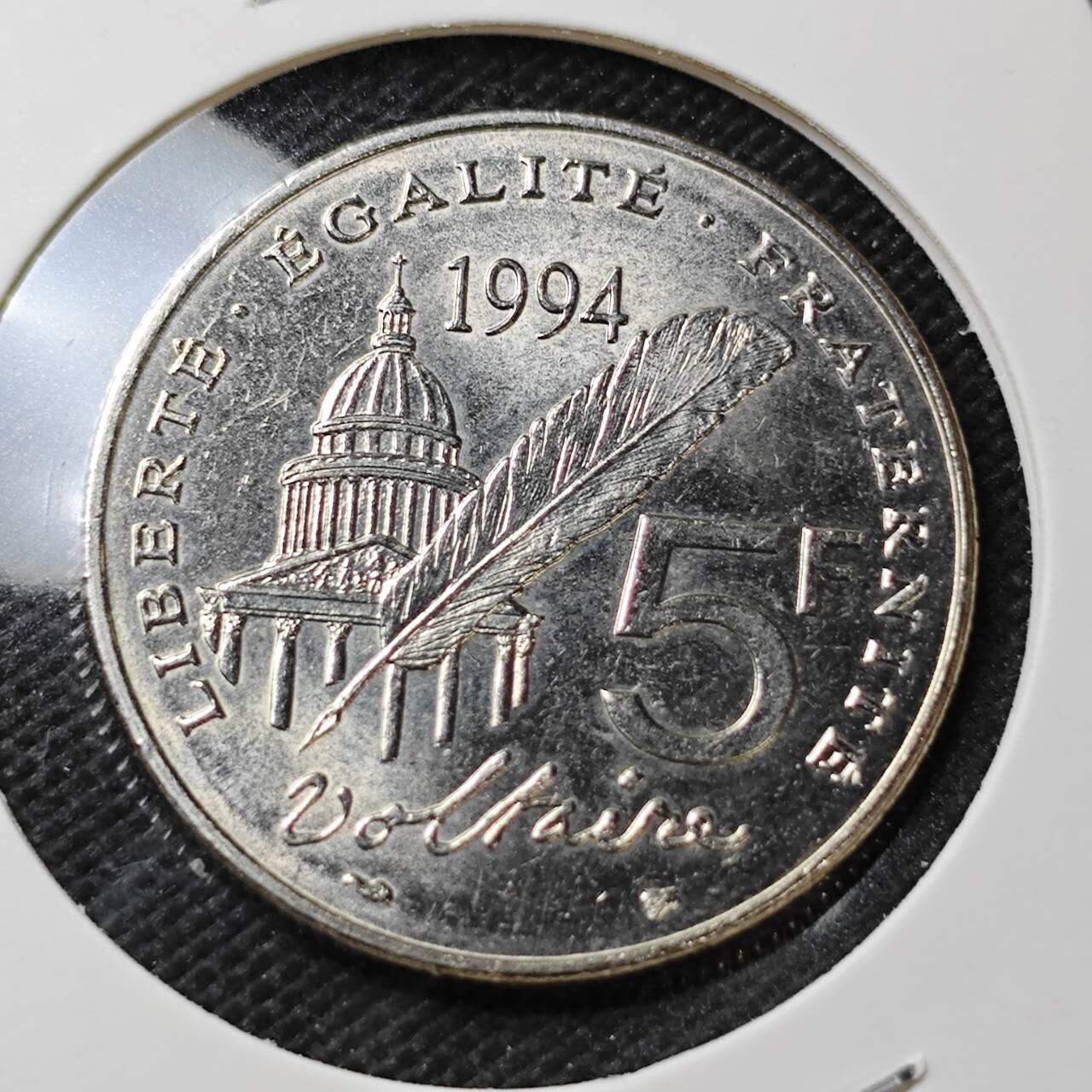 KK钱币收藏小铺  第396期  2月预留时间 周末发货  法国5法郎纪念币