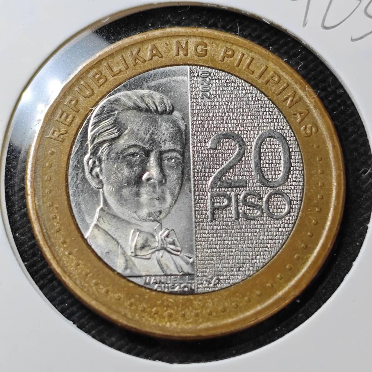 KK钱币收藏小铺  第396期  2月预留时间 周末发货  菲律宾20比索双色币