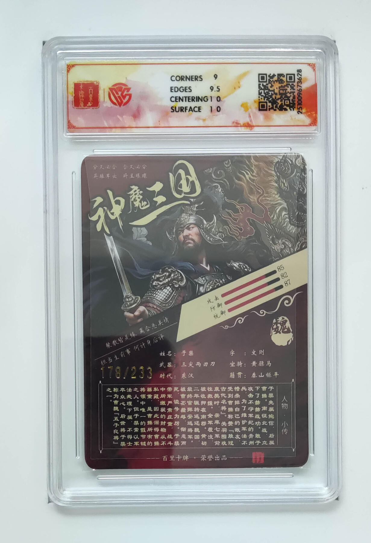 喜灰玩卡拍卖第五期，接拍品0佣金，欢迎送拍，释放现金流，让自己有资金可以购买更多喜欢的卡牌，让别的卡友能淘到更多心仪的卡牌 百里神魔三国  苍之飞鸿于禁限编178/233编