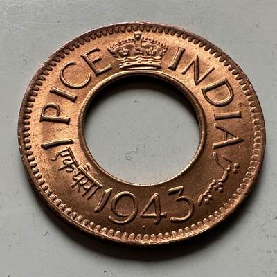 🌹外币初藏🌹🐯2026年第21场 正月十五正常发货 - 英属印度1943年一派沙 b