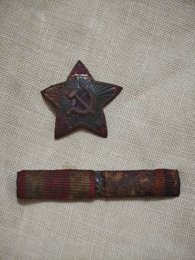 橙子收藏第四期 - 苏联卫国战争主题遗物（战场出土红星帽徽+双勋表）