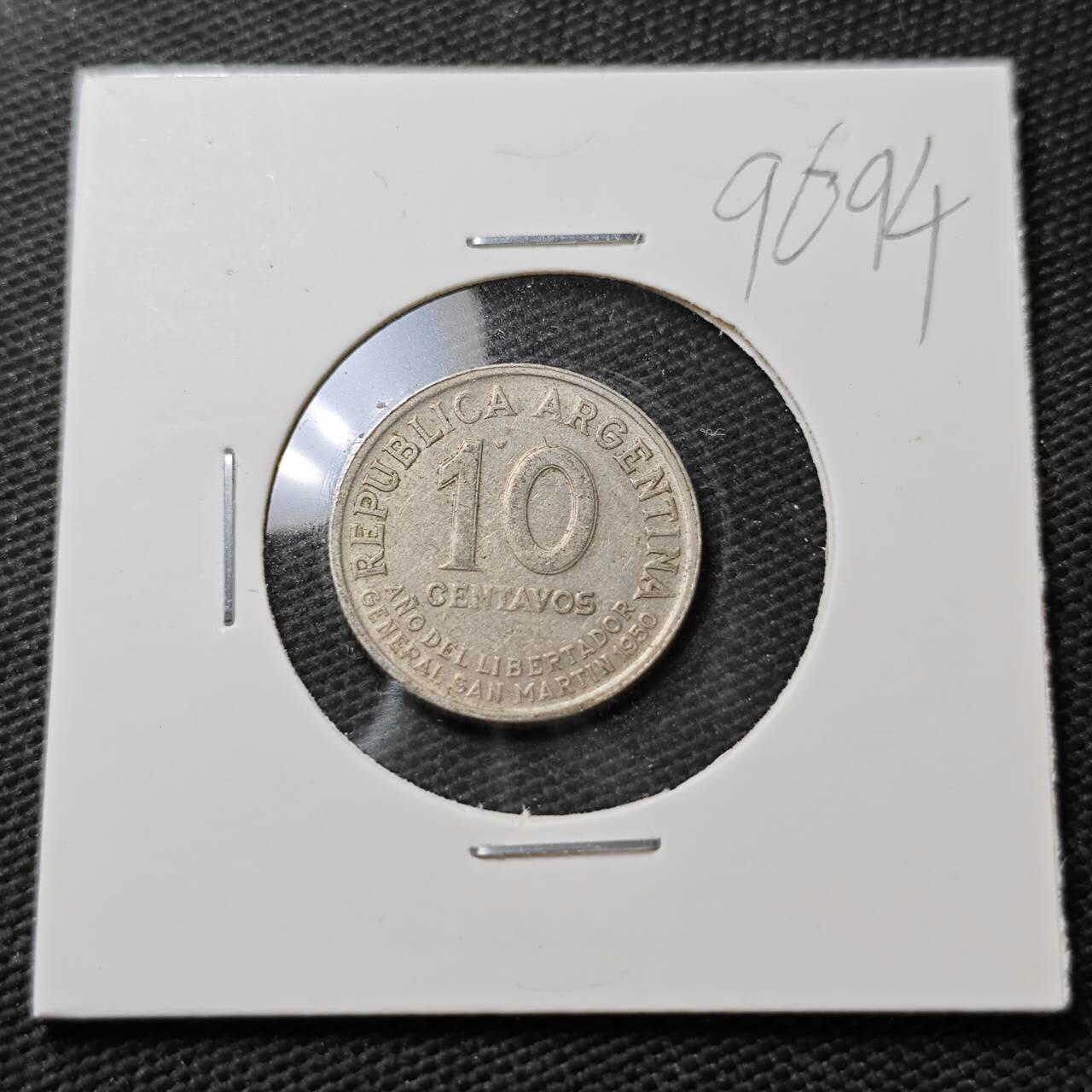 KK钱币收藏小铺  第396期  2月预留时间 周末发货  阿根廷10分纪念币