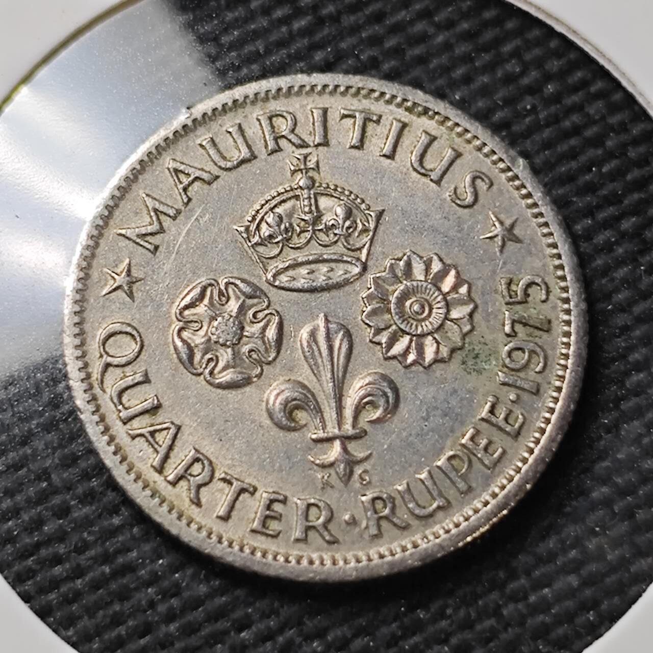 KK钱币收藏小铺  第396期  2月预留时间 周末发货  英属毛里求斯1/4卢比