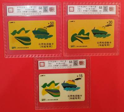 《鸿通俱乐部》拍卖第76期 2026年2月25日21：00延时节拍 - 上海太科新卡《上海车船专用卡》3全  鸿通  68分*3