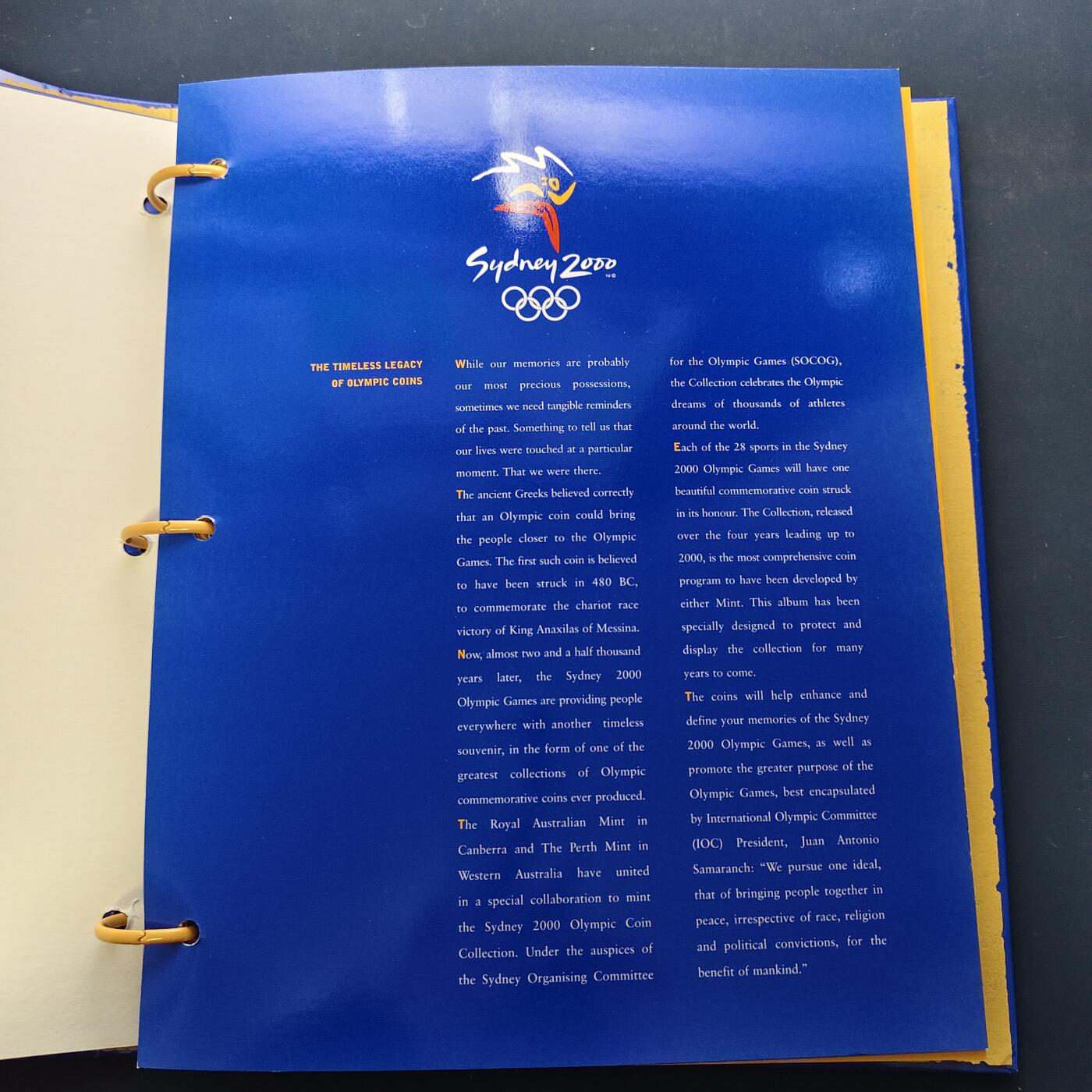 【全场包邮】纯粹捡漏拍507场-持续更新中 澳大利亚2000年5元悉尼奥运会官方卡装纪念币28枚全套活页收藏册-盒证全