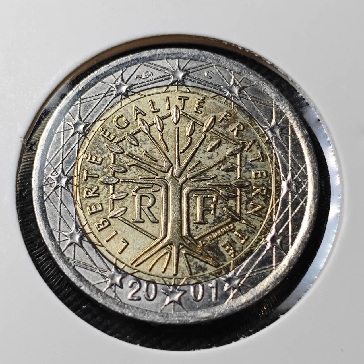 KK钱币收藏小铺  第396期  2月预留时间 周末发货  法国2欧元