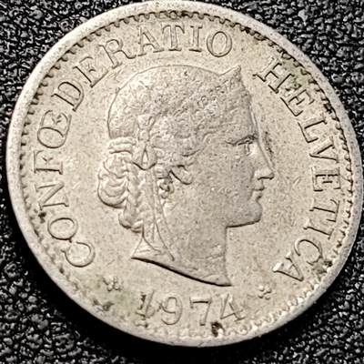 泉币菌-第200场- 新年快乐 新年第8场 本场拍品多 请提前出价（正月十五统一发货） - 高币值 百年延续 女神 瑞士1974年 10分銅镍硬币 