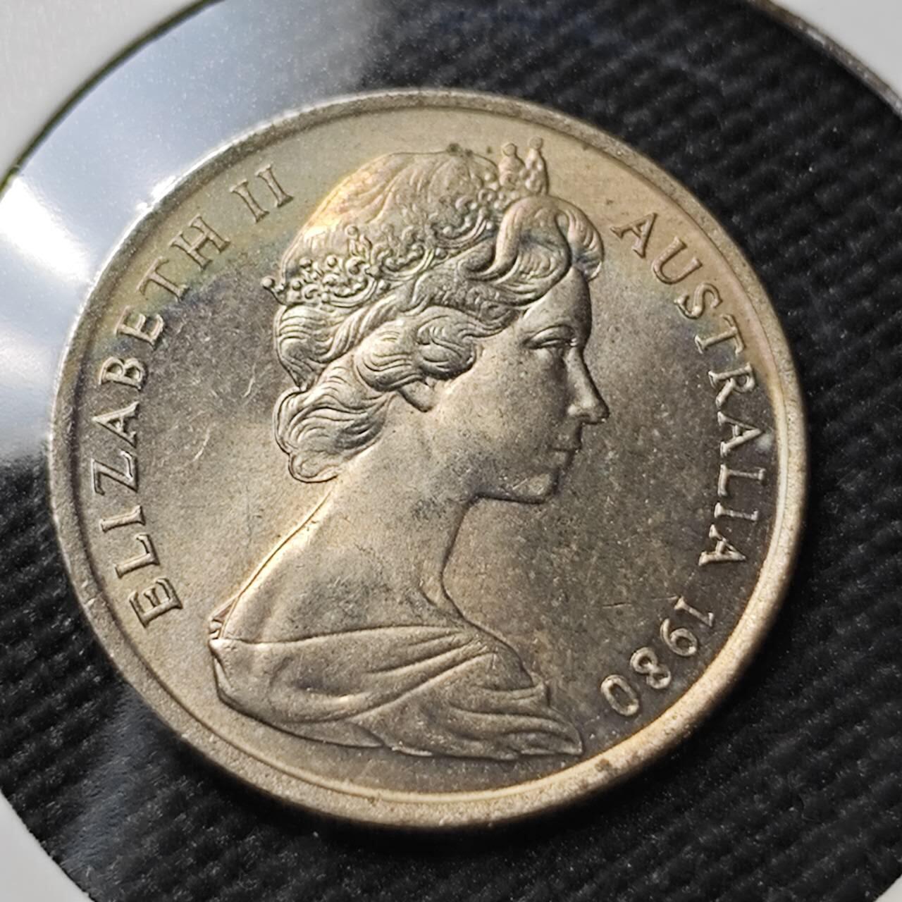 KK钱币收藏小铺  第396期  2月预留时间 周末发货  1980澳大利亚5分 好品