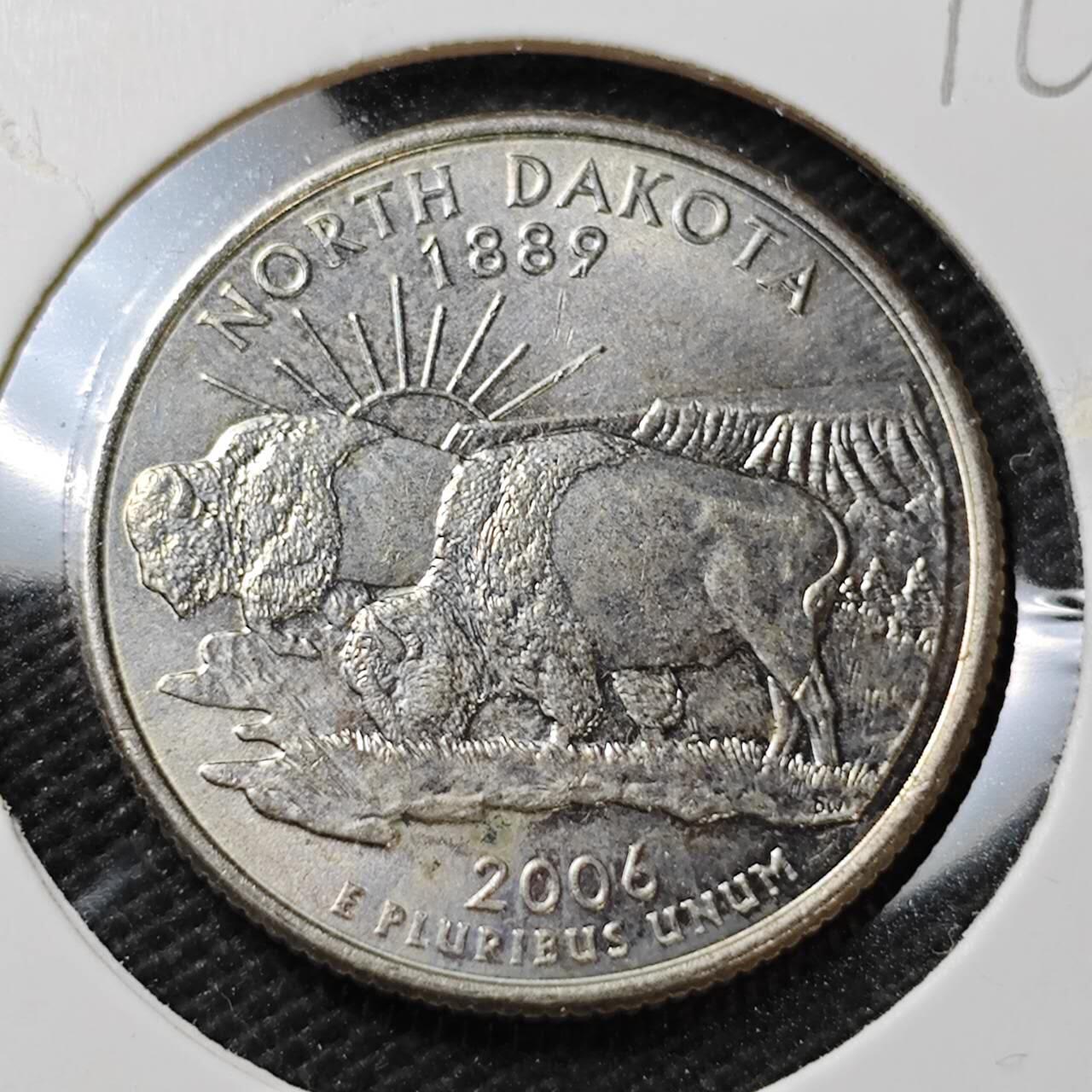 KK钱币收藏小铺  第396期  2月预留时间 周末发货 美国25分纪念币 