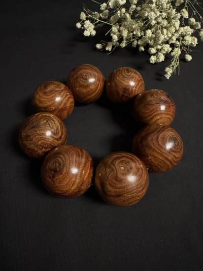 零元拍：海南黄花梨满花鬼眼荧光3.4豪华大手持，手串 - 零元拍：海南黄花梨满花鬼眼荧光3.4豪华大手持，手串