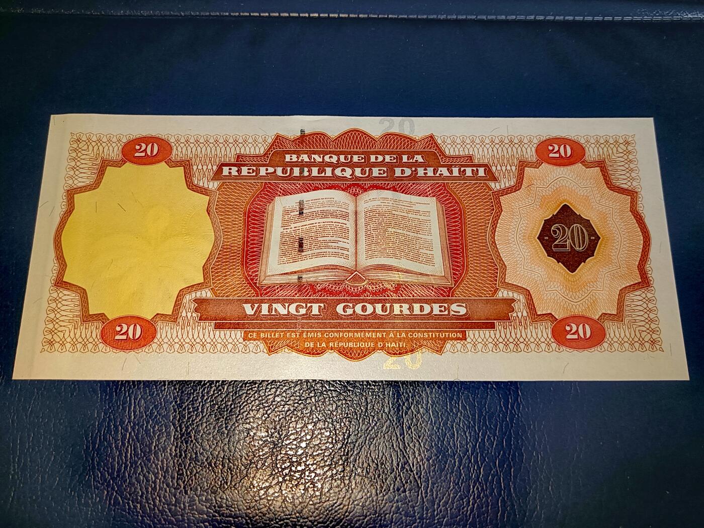 全新海地2001年20古德銀箔版超级靓品纪念钞4枚连号一组