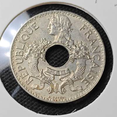 KK钱币收藏小铺  第396期  2月预留时间 周末发货 -  1938法属印支5分镍币