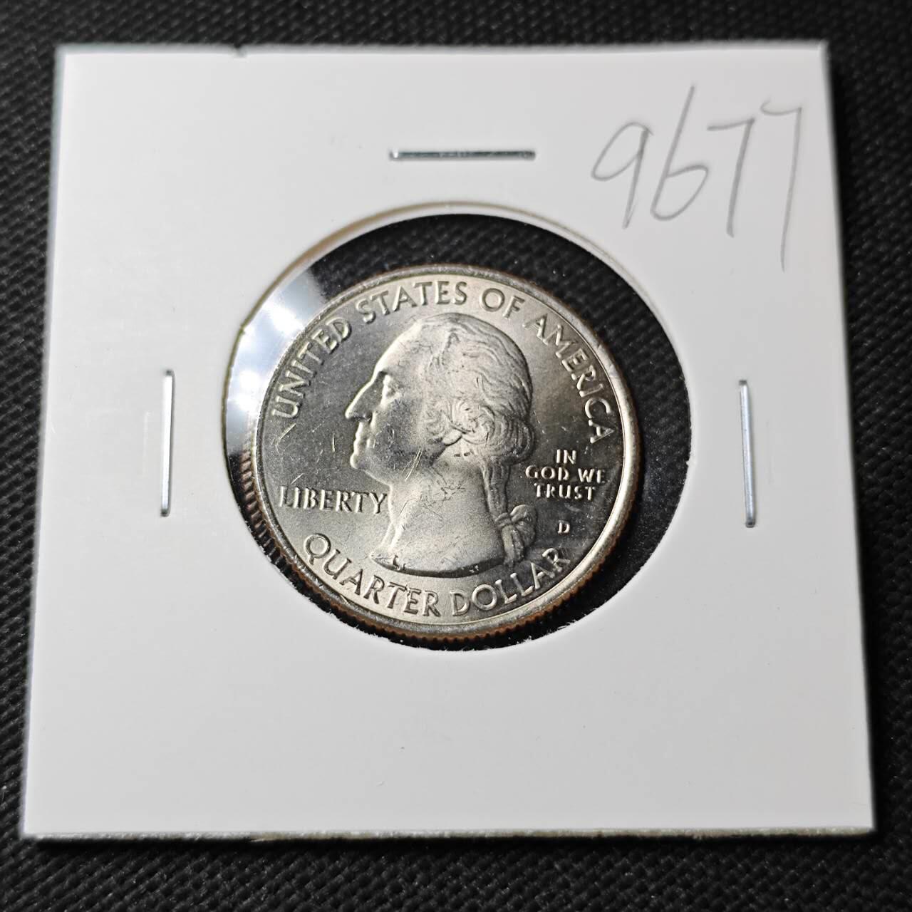 KK钱币收藏小铺  第396期  2月预留时间 周末发货  美国25分纪念币 好品