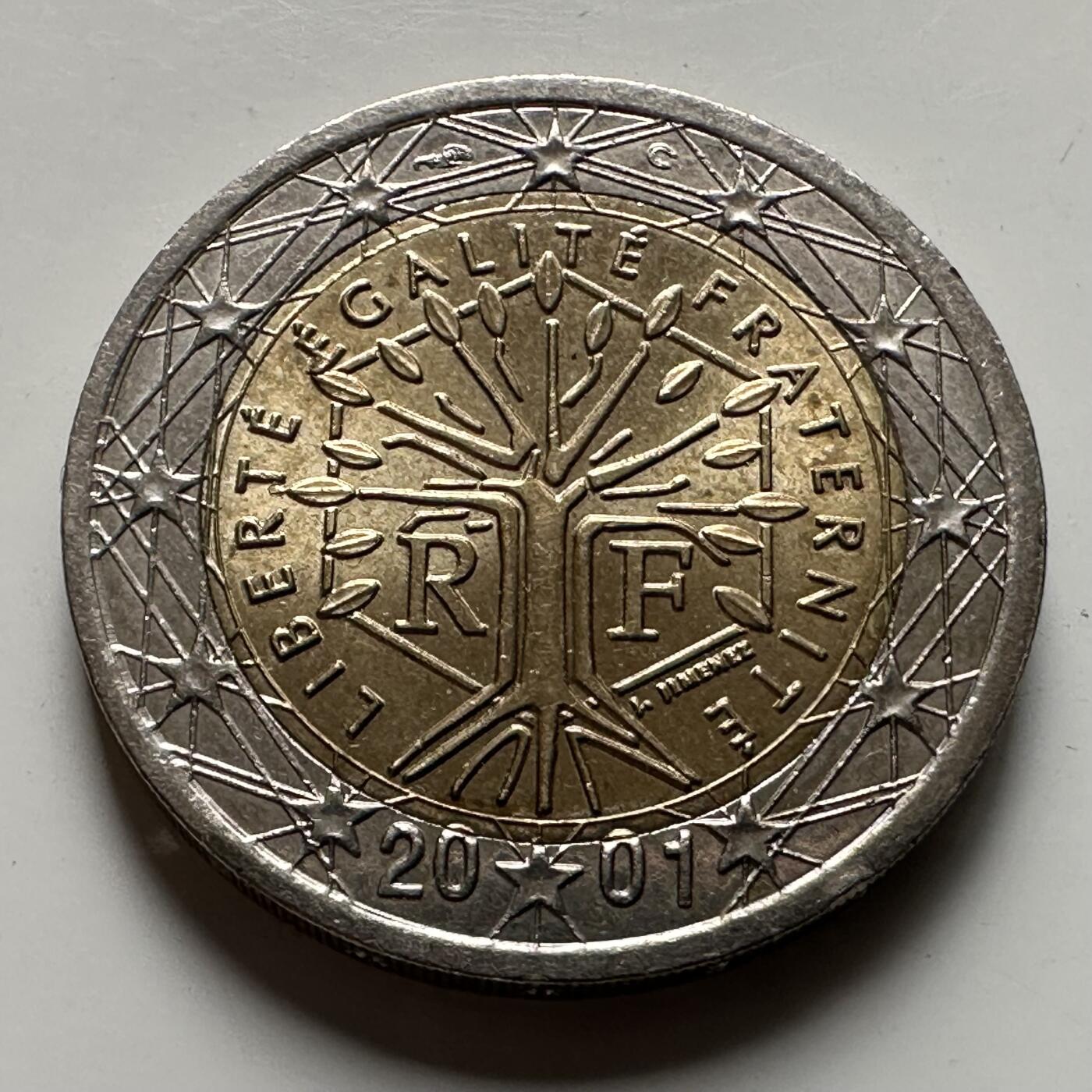 🌹外币初藏🌹🐯2026年第21场 正月十五正常发货 法国2001年2欧元