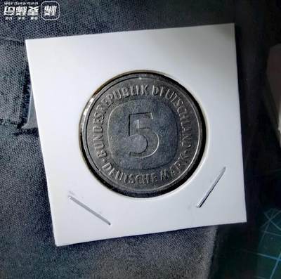 德国1975年5马克鹰徽图案原光靓品硬币 德国1975年5马克鹰徽图案原光靓品硬币