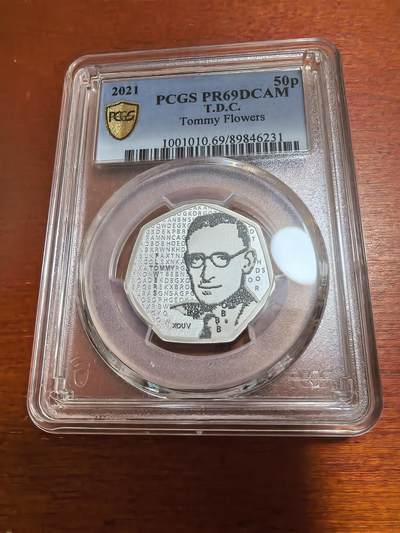 长老汇马年精选第五场拍卖 - 2021英属特里斯坦弗洛斯50便士7边形精制银币，PCGS PR69DCAM，唯一冠军