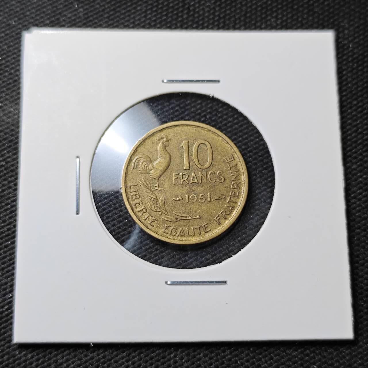 KK钱币收藏小铺  第396期  2月预留时间 周末发货  法国10法郎铜币