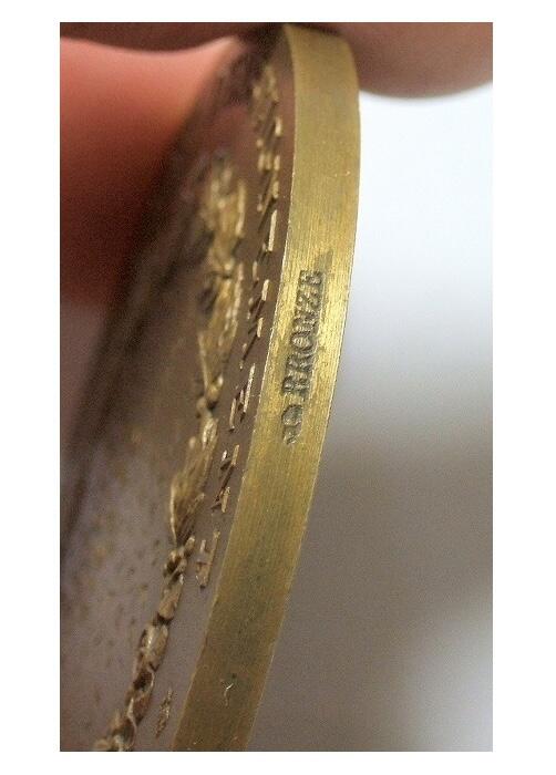 法国1930年 女神坐像高浮雕精制大铜章 50MM