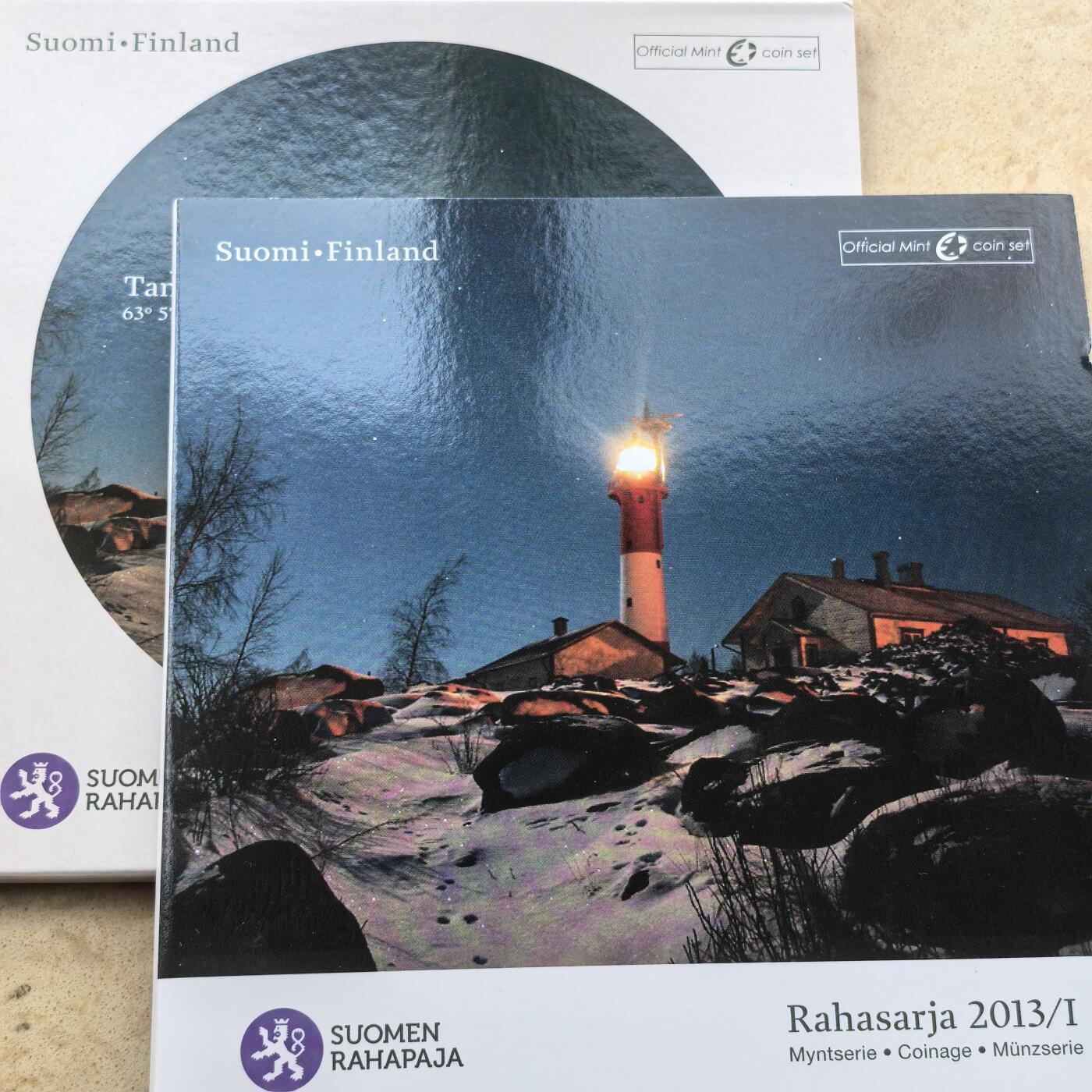 道一币馆币章第一百六十八场 原包装 芬兰2013年欧元套币九枚 含纪念章1枚