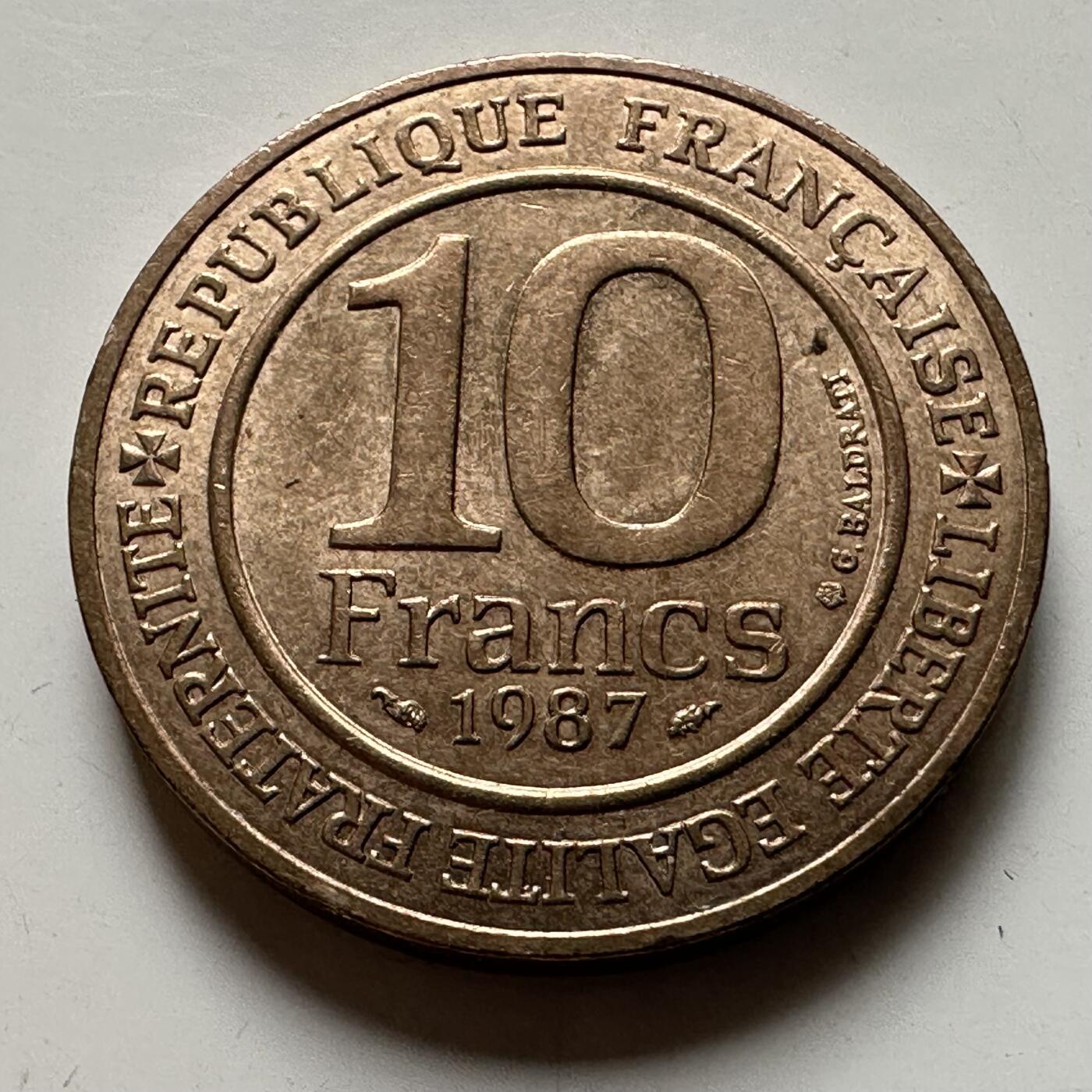 🌹外币初藏🌹🐯2026年第21场 正月十五正常发货 法国1987年10法郎纪念币