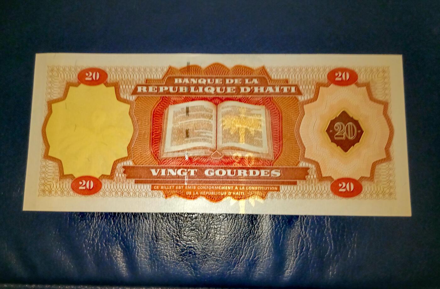 全新海地2001年20古德銀箔版超级靓品纪念钞4枚连号一组