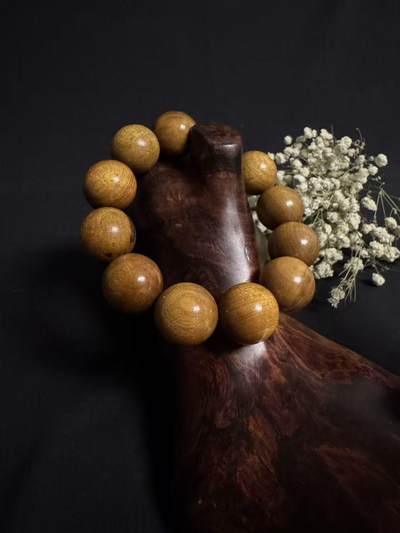 零元拍：金丝楠圆珠珠手串，20MM 金丝满满，满手留香 - 零元拍：金丝楠圆珠珠手串，20MM 金丝满满，满手留香