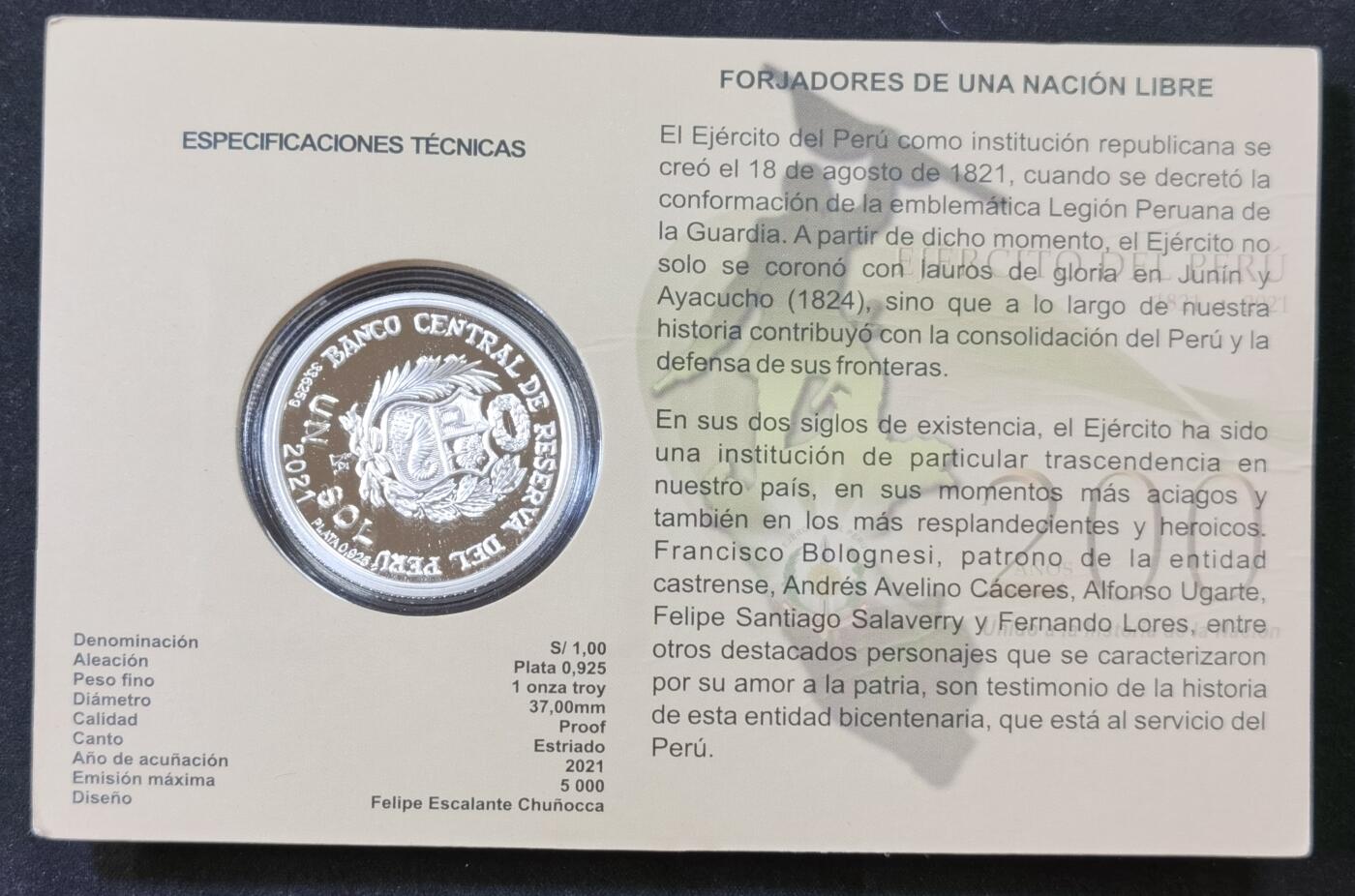 甄臻铺-世界币章拍卖（第52期），甄品场拍品征集中，送拍享返佣金等优惠多多 秘鲁共和国独立，议会，海军200周年PROOF银币，带造币厂原包装，精致漂亮。（2）