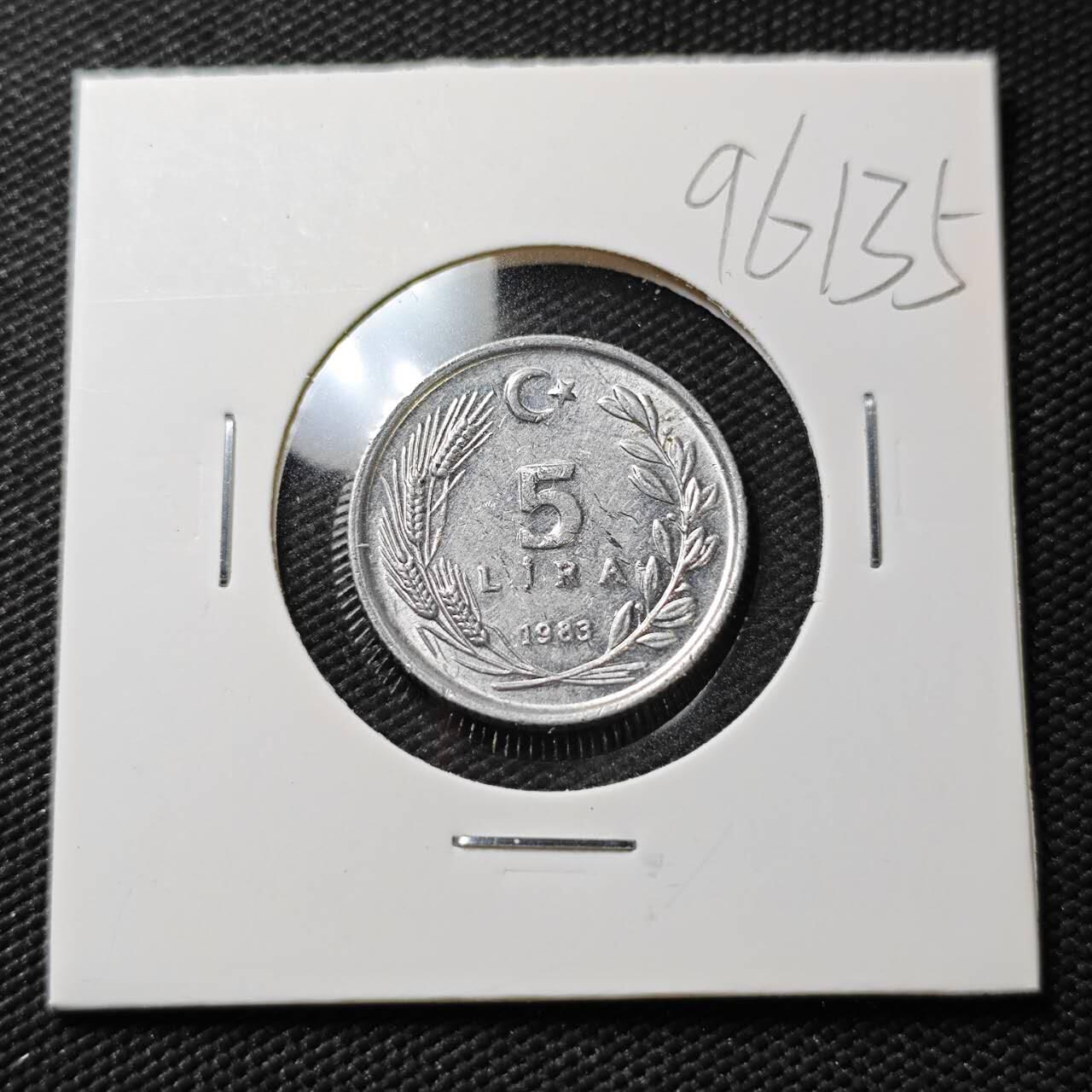 KK钱币收藏小铺  第396期  2月预留时间 周末发货  土耳其5里拉