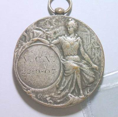 法国1907年 女神戎装像高浮雕精制大镀银章 42MM 法国1907年 女神戎装像高浮雕精制大镀银章 42MM
