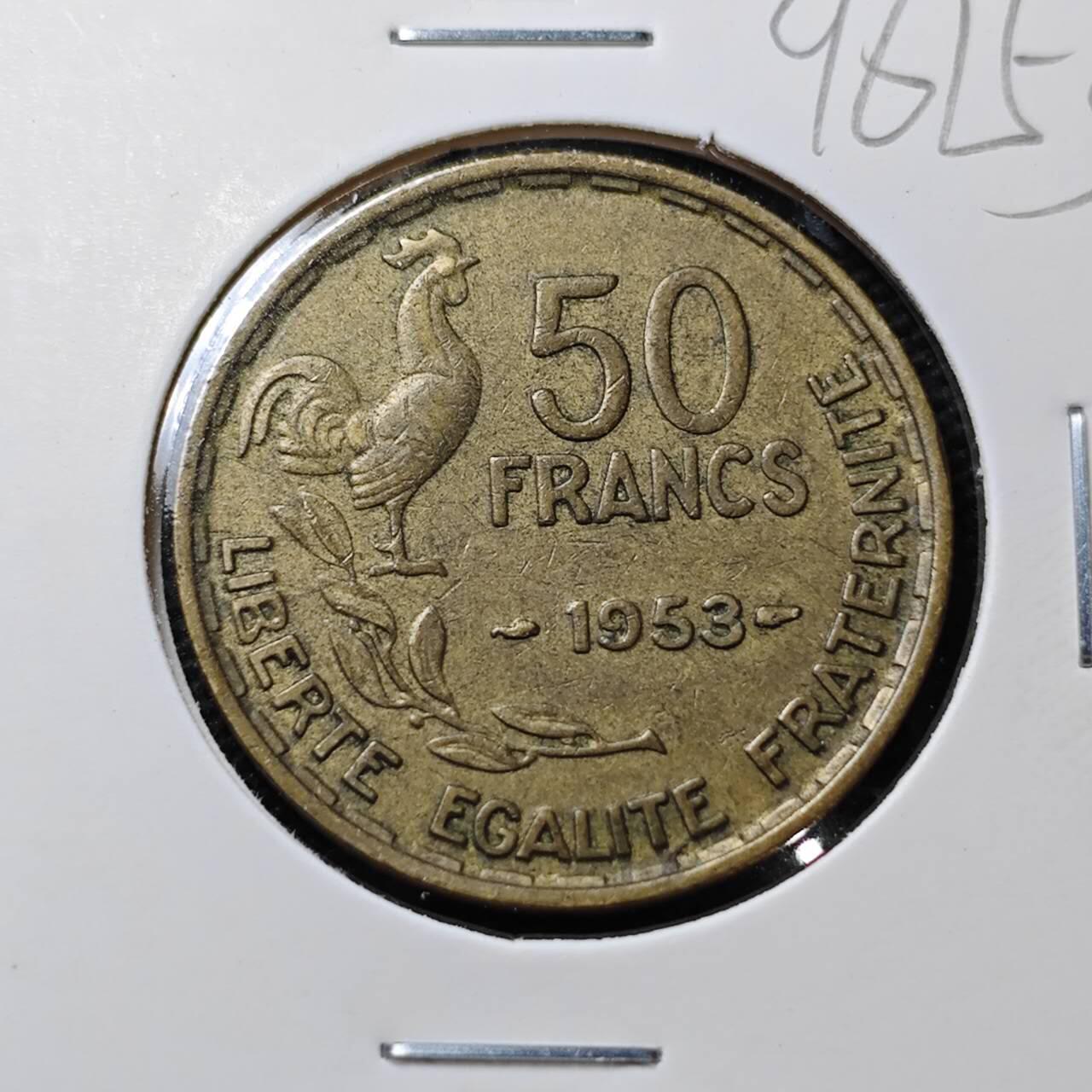 KK钱币收藏小铺  第396期  2月预留时间 周末发货  法国50法郎