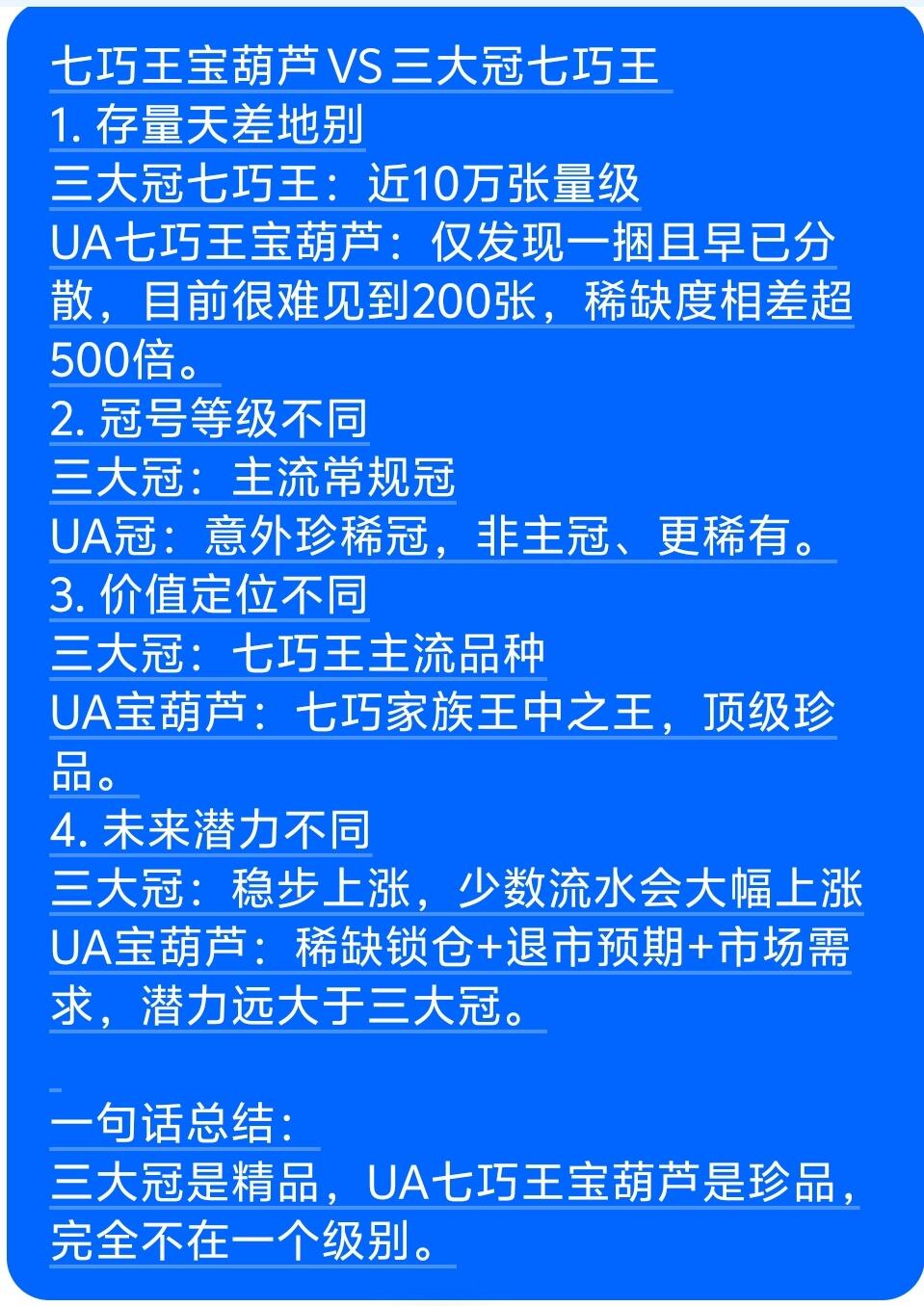 珍品意外冠UA七巧王宝葫芦错币标十