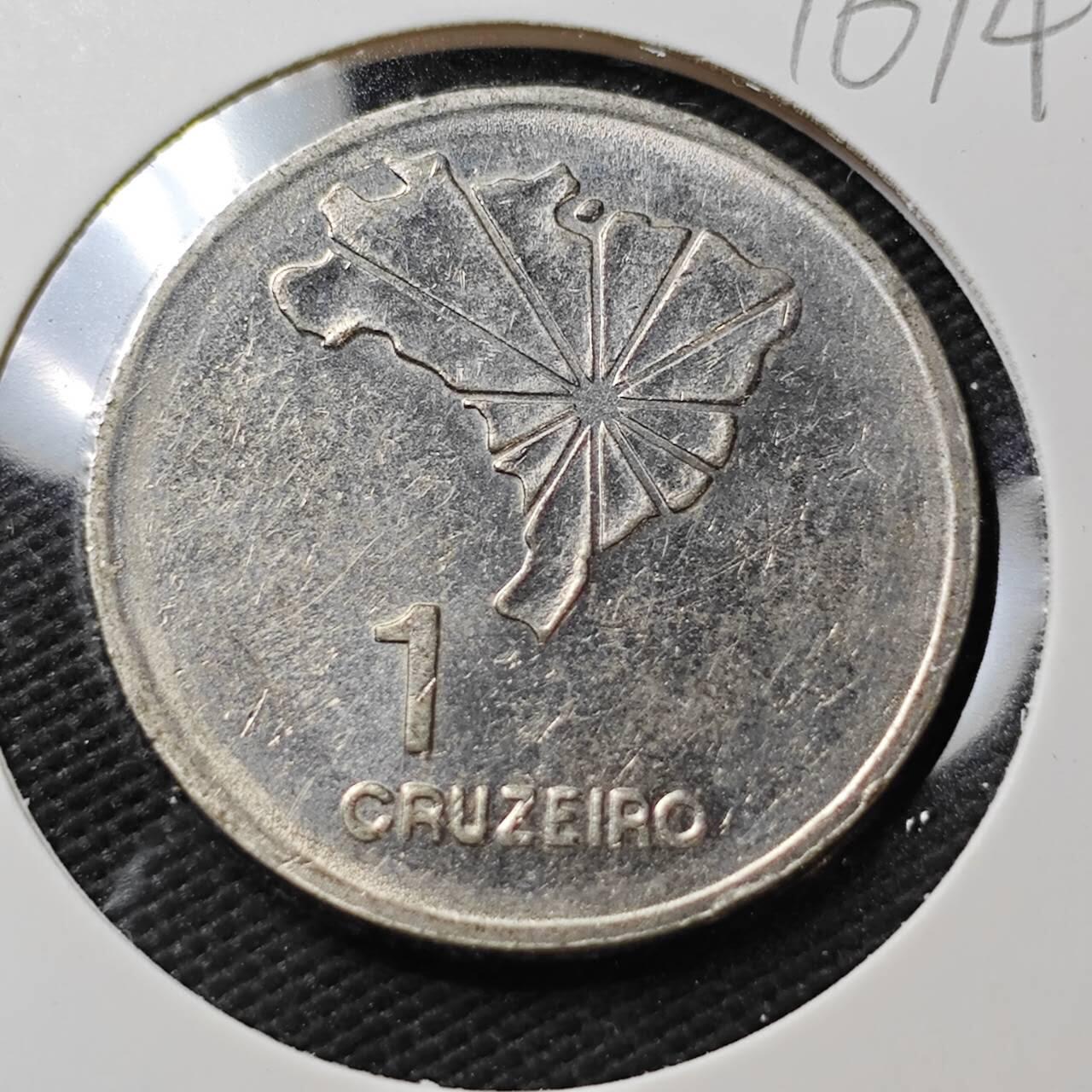 KK钱币收藏小铺  第396期  2月预留时间 周末发货  巴西1克鲁塞罗纪念币