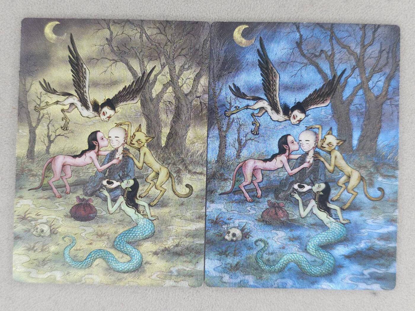 买就送PR！！龙虎卡牌-七六场（满200元包邮，无佣金，每周六结拍，欢迎送拍） 粗闪2张 昆仑万象 刘伟 - 画中仙 (原色+异色)