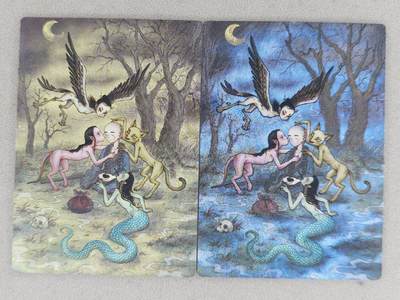 买就送PR！！龙虎卡牌-七六场（满200元包邮，无佣金，每周六结拍，欢迎送拍） - 粗闪2张 昆仑万象 刘伟 - 画中仙 (原色+异色)