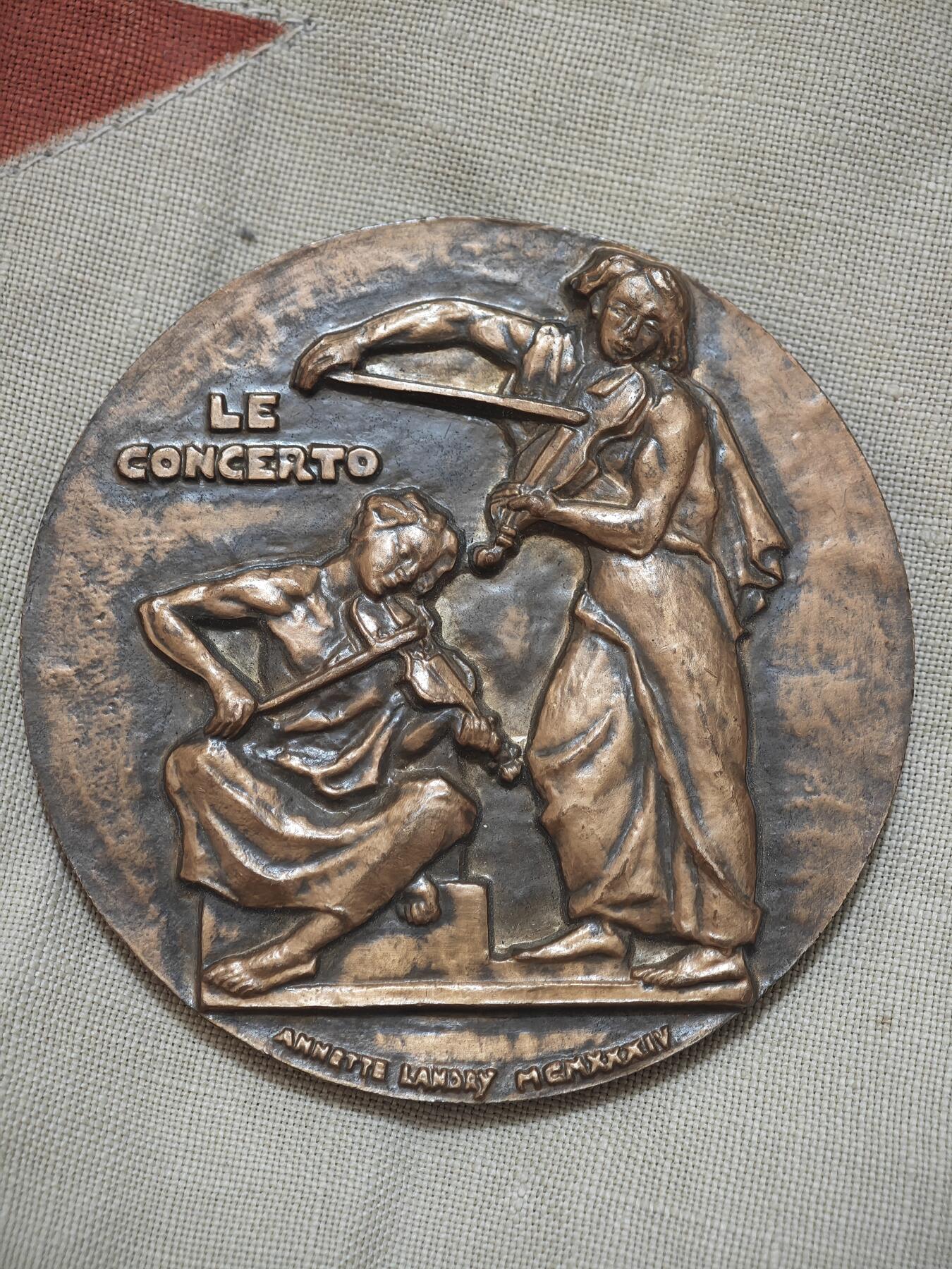 橙子收藏第四期 1934年法国 约翰·塞巴斯蒂安·巴赫纪念青铜艺术大铜章   