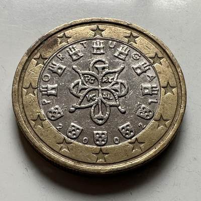 🌹外币初藏🌹🐯2026年第21场 正月十五正常发货 - 葡萄牙2002年1欧元