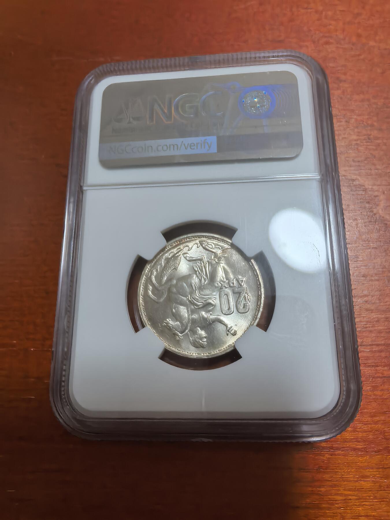 长老汇马年精选第五场拍卖 1965希腊月亮女神20德拉克马银币，NGC MS66，亚军，更高1枚