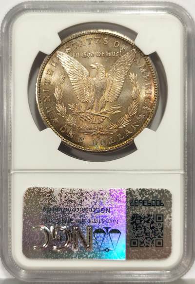 博洋堂世界钱币拍卖第162期（全场包邮） NGC MS63 美国1880年S版摩根，金色包浆原生态